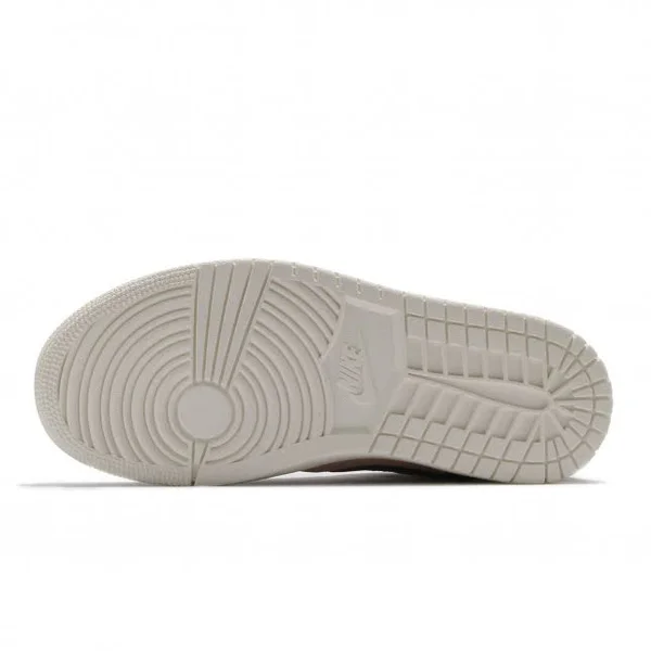 Jordan AJ 1 Mid - Womens Casual Basketball - Particle Beige/Black/Canyon Rust - Size 8.0