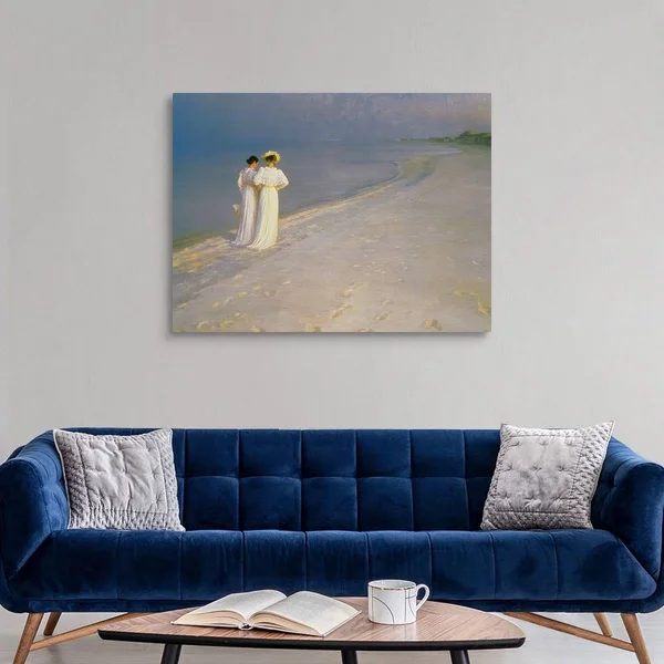 Summer Evening on The Skagen Southern Beach, Canvas Wall Art, 48x36, Great Big Canvas