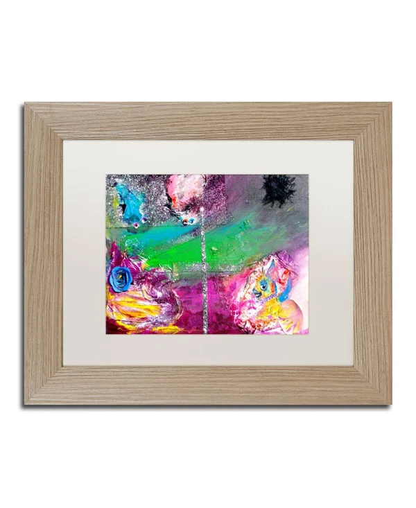 Trademark Art Vertigo by Amanda Rea Framed Painting Print Size: 11x22 H x 14x22 W x 0.5x22 D, Frame Color: Birch