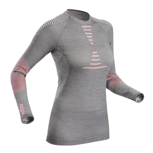Wedze Women's X-Warm 900, Ski Base Layer Top in Carbon Gray, Size L/XL