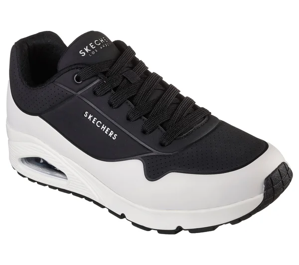 Skechers Men's Uno Stacre Sneaker - Black/White