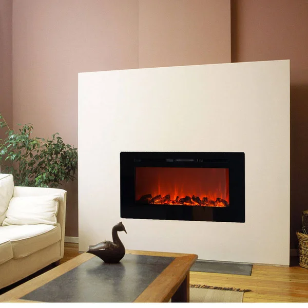 Touchstone Sideline 50 inch Wall Mounted Recessed Electric Fireplace (Black) 80004