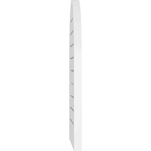 Ekena Millwork GVPRT18X1402SF 18x22W x 14x22H Round Top Surface Mount PVC Gable Vent: Functional, w/ 2x22W x 1-1/2x22P Brickmoul