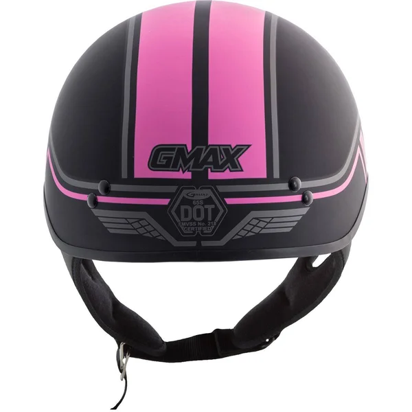GMAX HH-65 Half Helmet Full Dressed Twin Matte Black/Silver