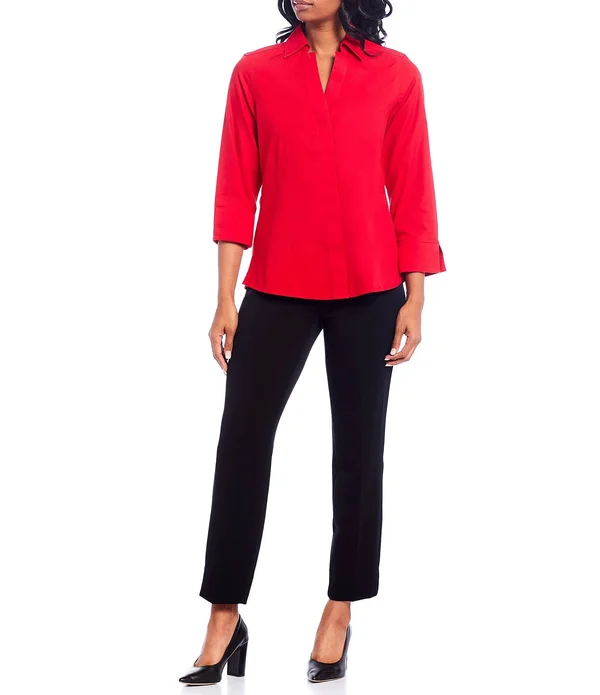 Investments The Park Ave Fit Pull on Classic Ankle Pants - 18