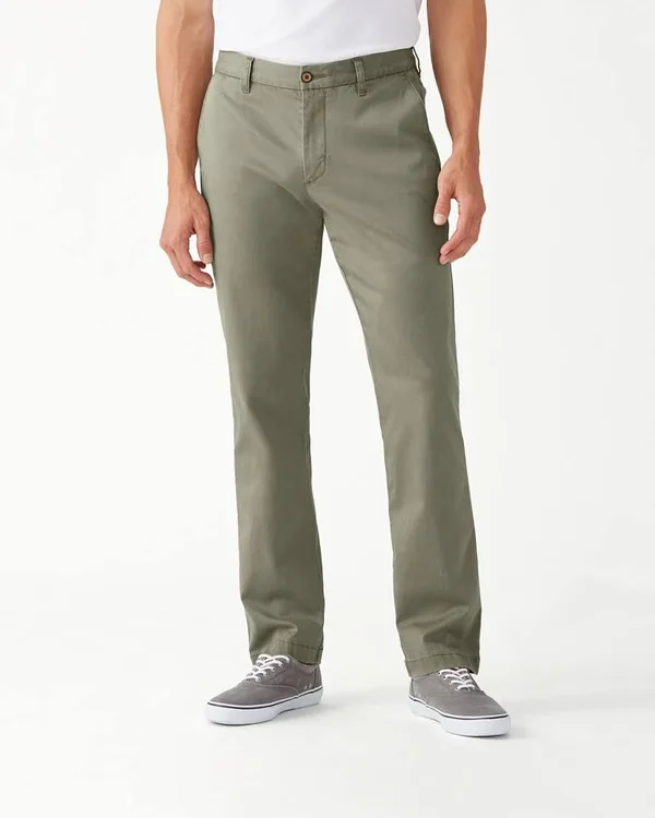 Tommy Bahama Men's Boracay Flat-Front Chino Pants - Tea Leaf - Size 44 x 34