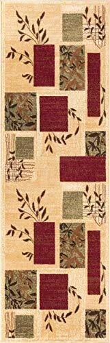 Great Forest Ivory Floral Nature Modern Formal Rug 3x10 ( 0.6m x 2.7m Runner ) Easy to Clean Stain - Fade Resistant Shed Free Tr