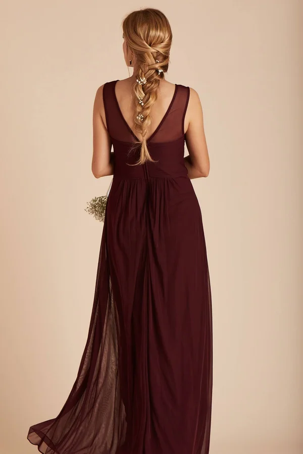 Birdy Grey Ryan Bridesmaid Dress in Cabernet M - Cabernet