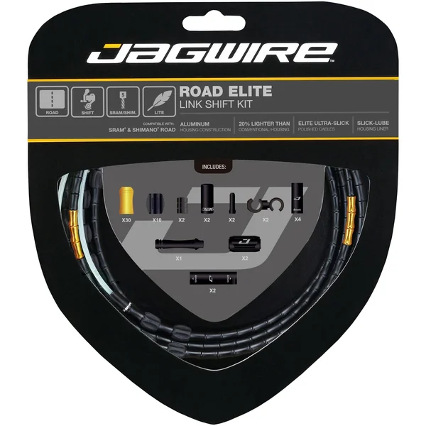 Jagwire Road Elite Link Shift Cable Kit Ultra-Slick SRAM/Shimano Black
