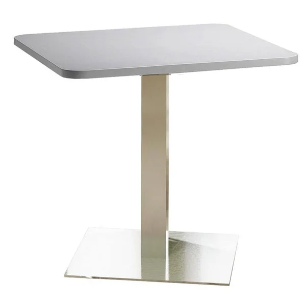Mayline 36x22 Square Dining Height Table - Stainless Steel Base, Folkstone CA36SLSTFLK