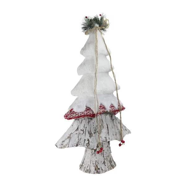 Northlight 22x22 Retro Christmas White - Red and Brown Christmas Tree Decoration