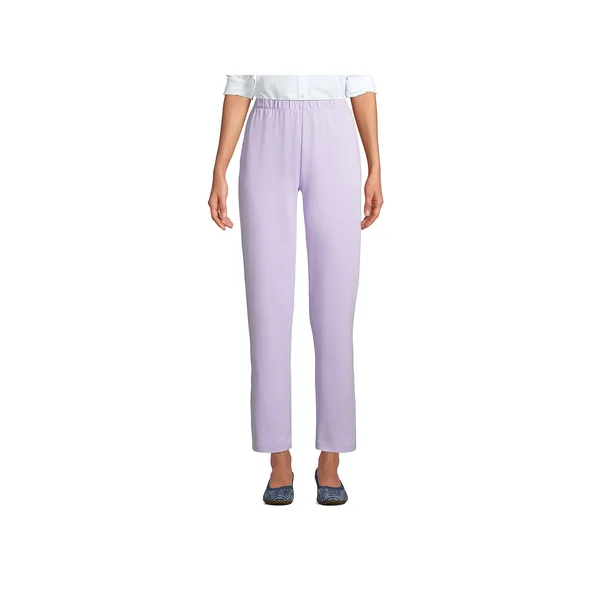 Lands& End Women's Sport Knit High Rise Elastic Waist Pull on Pants