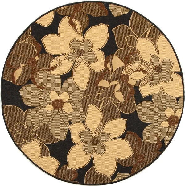 Safavieh Courtyard Cy4022D 5&3x22 x 7&7x22 Black Natural, Brown Area Rug