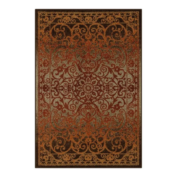 Maples Rugs Pelham Vintage Runner Rug Non Slip Washable Hallway Entry Carpet [Made in Usa], 2 x 6, Rustique