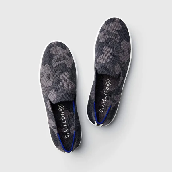 Rothy&s Grey Slip-On Sneakers - Grey Camo, Size 10.5