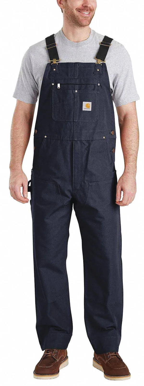 Carhartt Men's R01 Duck Bib Overalls (46x34 Navy)