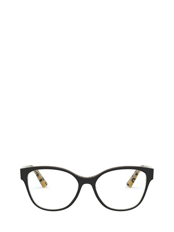 Dolce & Gabbana DG3322 Eyeglasses 3235 Black on Leo Glitter Gold