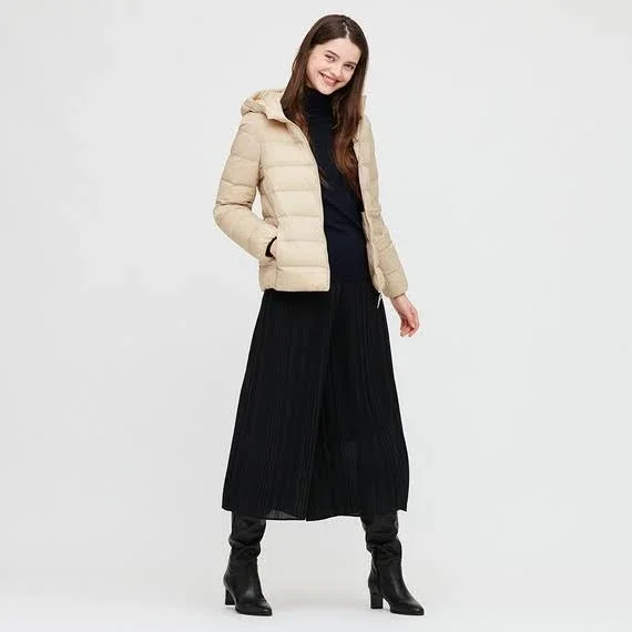 Uniqlo Women's Ultra Light Down Puffer Parka - Natural, S
