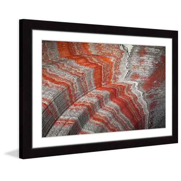 Marmont Hill 'Traveling Layers' Framed Painting Print - Red