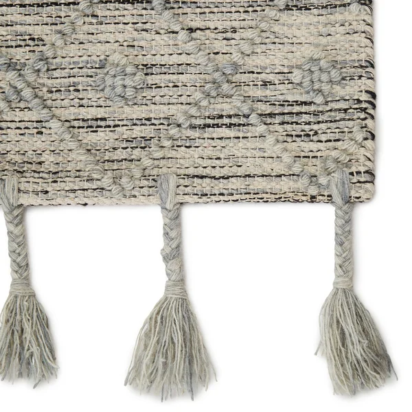 Anza Handmade Trellis Light Blue/ Cream Area Rug - 8'x10'