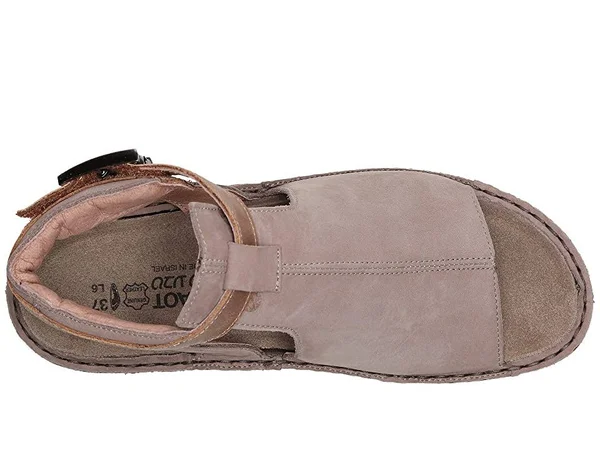 Naot Women's Verbena - Stone Nubuck Latte Brown Leather Size: 39 M