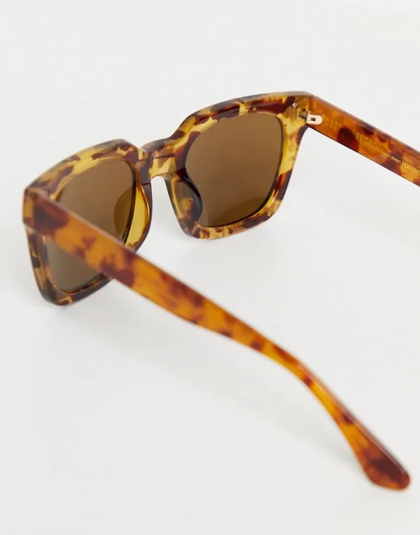 A.Kjaerbede Nancy unisex 70s square sunglasses in light brown tort