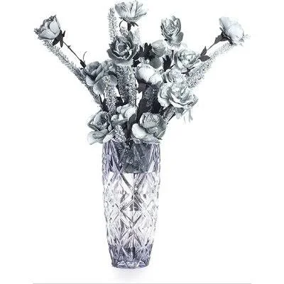 Flower Vase Colorful Thickened Glass Vase for Bookshelf, Dinner Table, Indoor Office Desktop, Meeting Room, Bathroom, Countertop, Hom