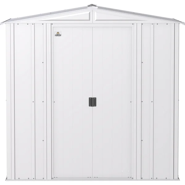 Arrow Classic Steel Storage Shed, 6x5 Flute Grey