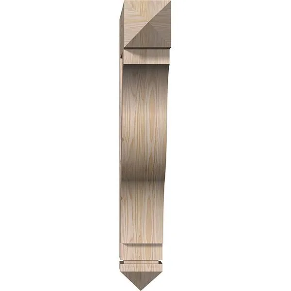 Ekena Millwork 5 1/2x22W x 30x22D x 36x22H Funston Arts & Crafts Smooth BRACKET - Douglas Fir