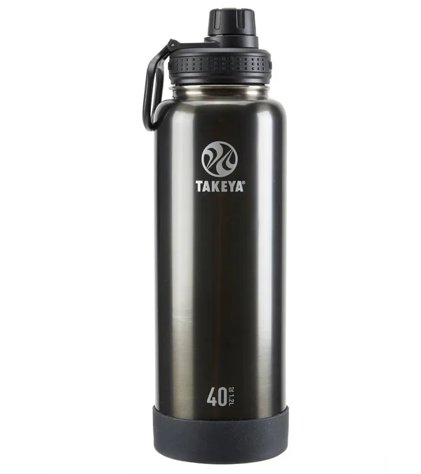 Takeya Actives Insulated Stainless Steel Water Bottle - Gray, 40 oz