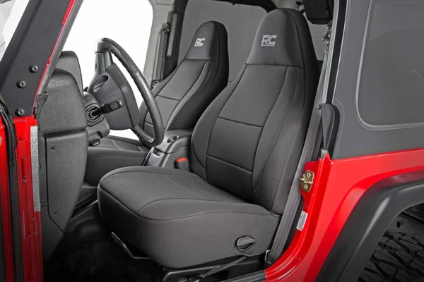 Rough Country Jeep Neoprene Seat Cover Set Black 97-02 Wrangler TJ - 91000