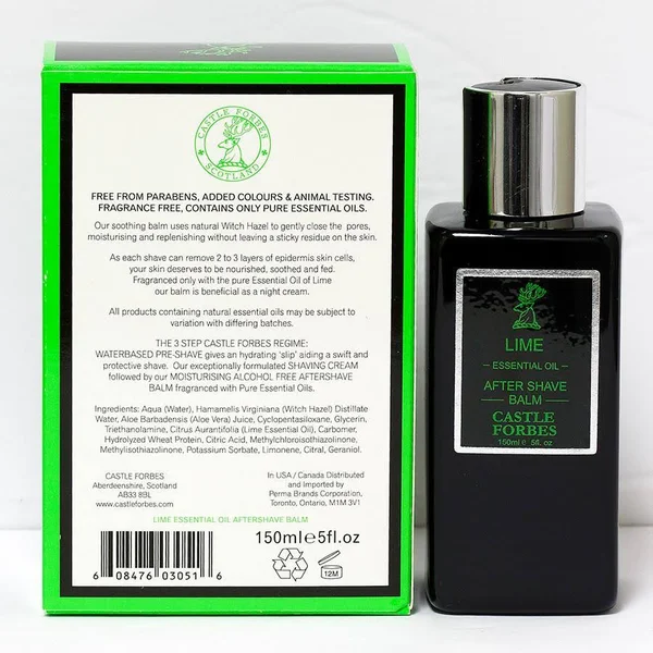 Castle Forbes Essential Oil Aftershave Balm, Lime