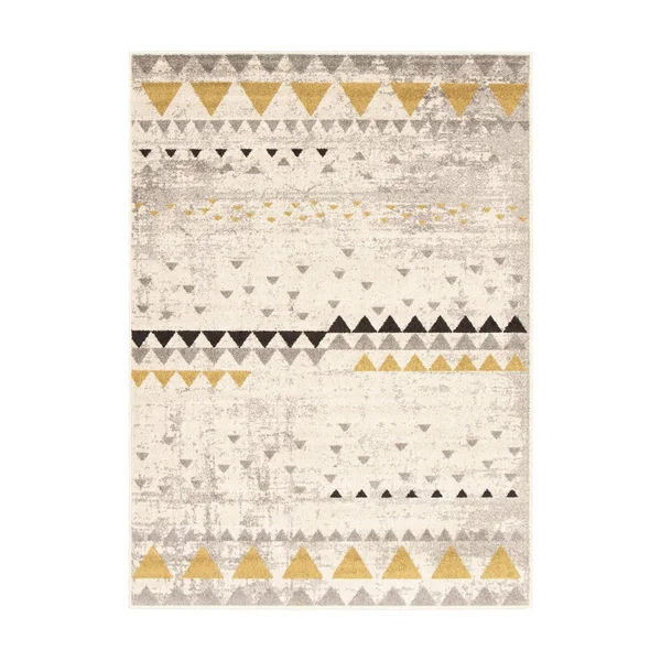 Step One Geometric Triangles Area Rug-Yellow-South Shore - 13409