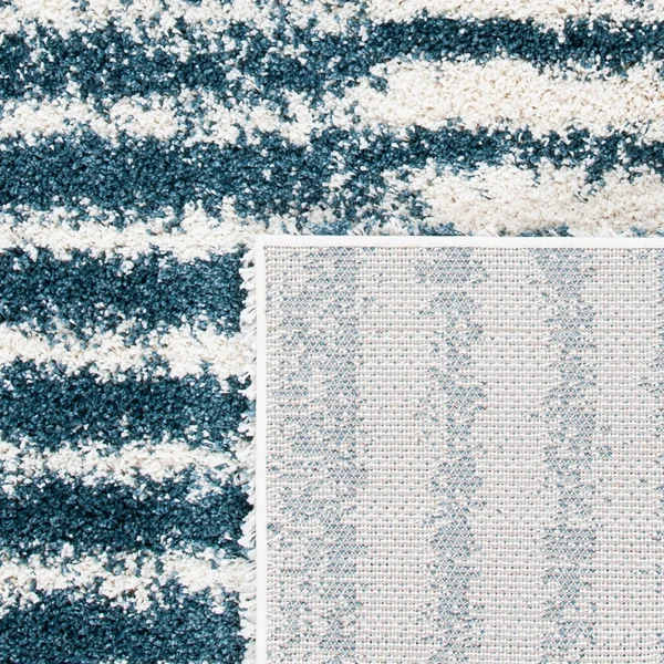 Hudson Shag SGH298A Ivory - Slate Blue - 5-1 x 7-6