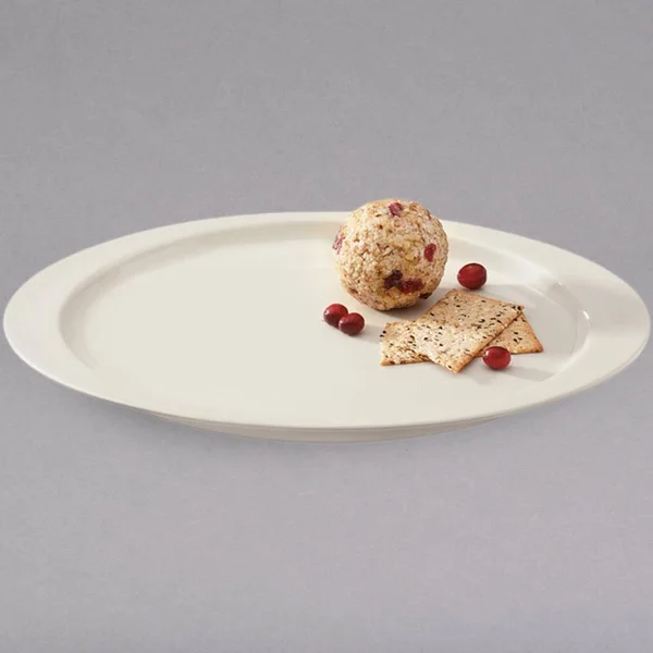 Get Enterprises - OP-145-DI - Diamond Ivory 14 3/4 in Oval Platter