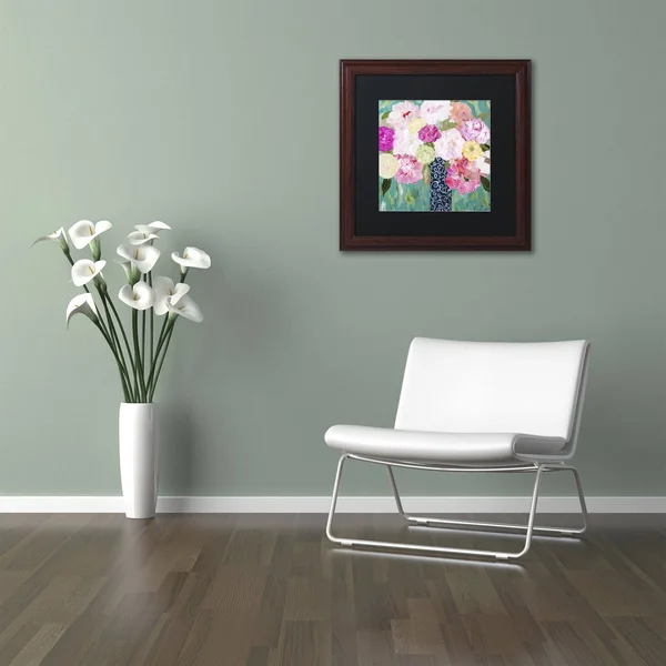 Trademark Art Carrie Schmitt 'Botanical Splash' Matted Wood Framed Art