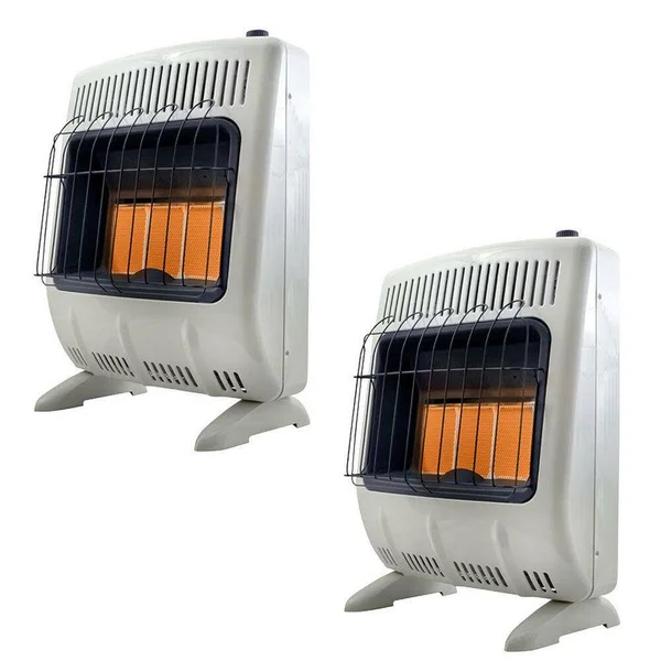 Mr Heater 18000 BTU Vent Free Propane Indoor Outdoor Space Heater 2 Pack