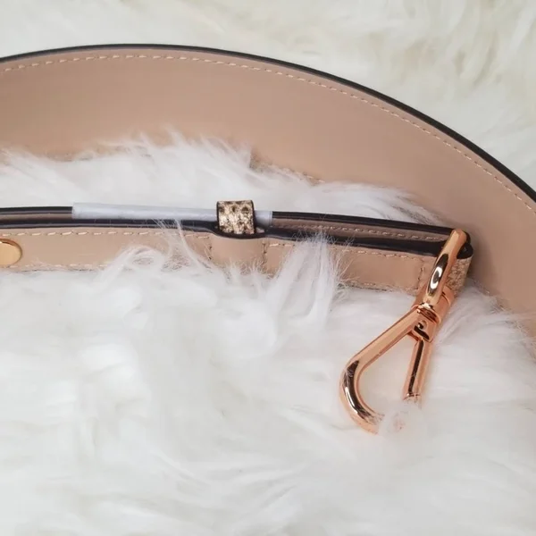 Michael Kors Snake-Embossed Leather Shoulder Strap