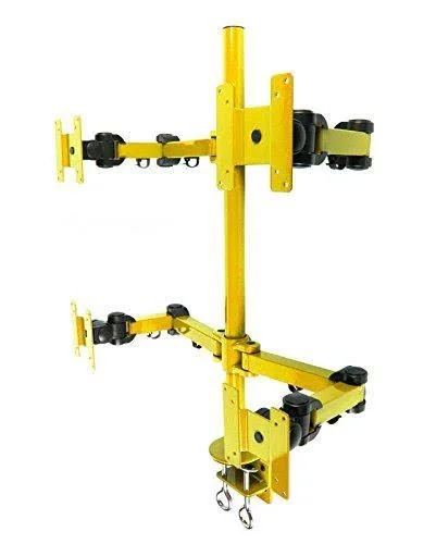 MonMount Quad LCD Stand Desk Clamp Holds Upto 4 27x22 LCD Monitors - Blue (LCD-2020BL)