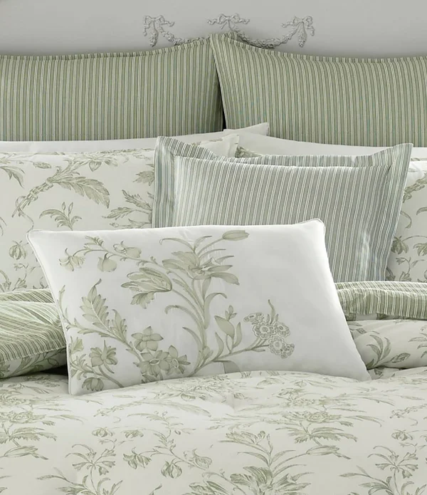 Green Natalie Comforter Set (Full/Queen) - Laura Ashley