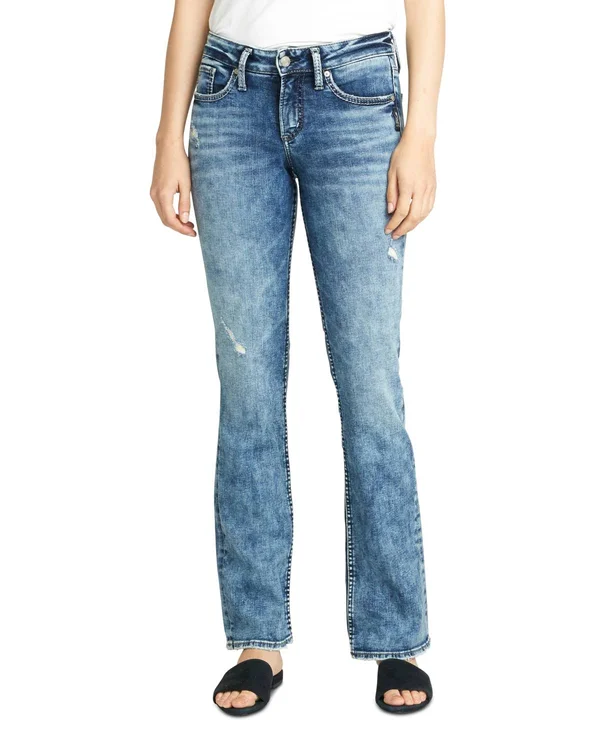 Silver Jeans Co. Women's Suki Mid Rise Slim Bootcut Jeans
