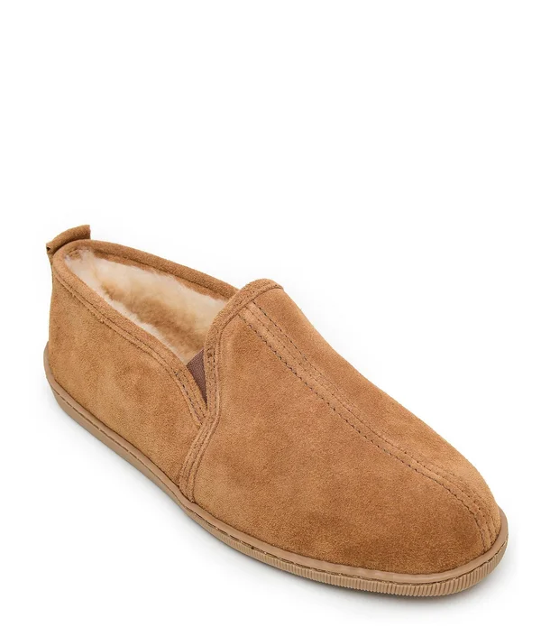 Minnetonka Twin Gore Sheepskin 7 Men's Tan