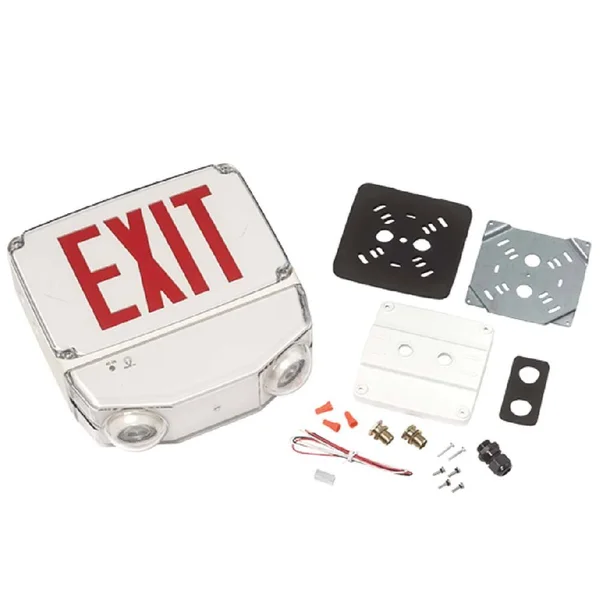 Lithonia wltc 1 R SD TPS M4 - wltc Wet Location LED Red Exit Sign Combo w/ Battary Backup - White