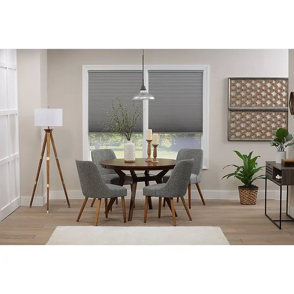 Eco Home Blackout 21x22 x 64x22 Cordless Cellular Shade in Grey Cloud Grey