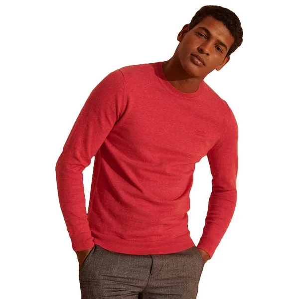 Superdry Orange Label Crew Jumper - Red - Crew Neck