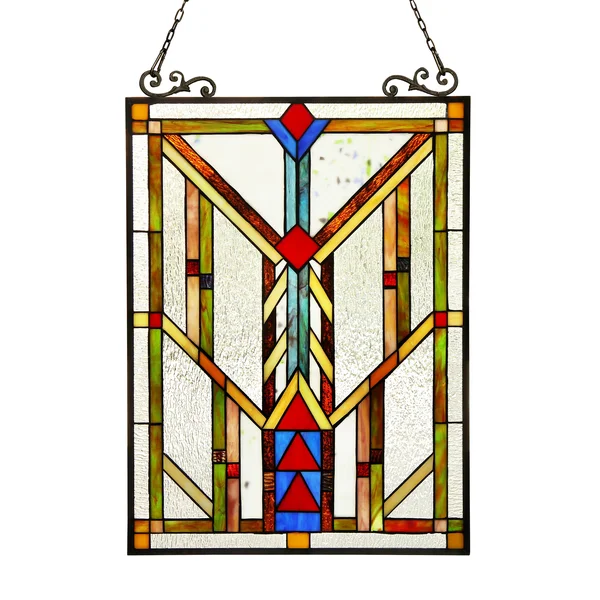 Chloe Lighting Vanderleck Tiffany-glass Window Panel 17.5x25