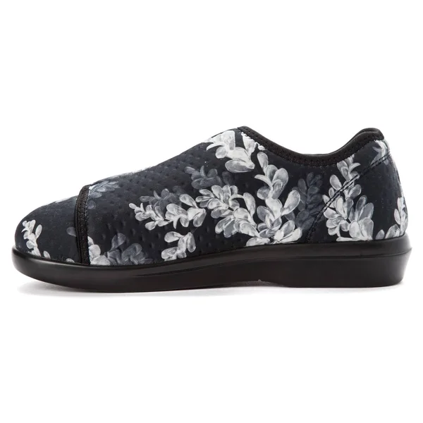 Propet Women's Cush N foot, Size: 8, Black Floral