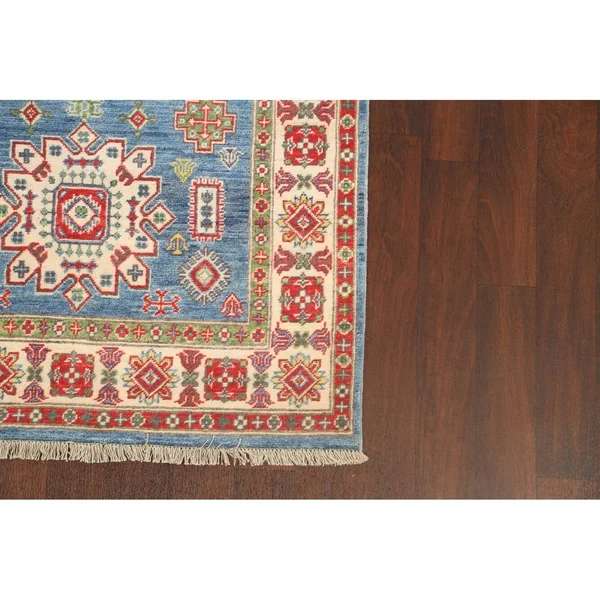 Geometric Kazak Oriental Area Rug 4x6