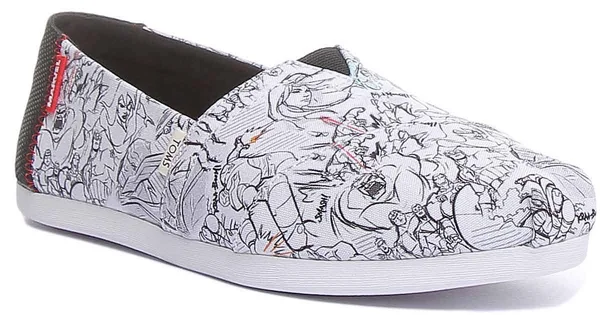 Toms White Marvel Concept Art Print Women's Classics