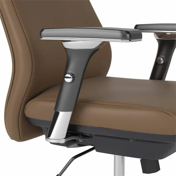 BBF Move 40 Series Mid Back Executive Office Chair in Saddle Tan - Bonded Leather